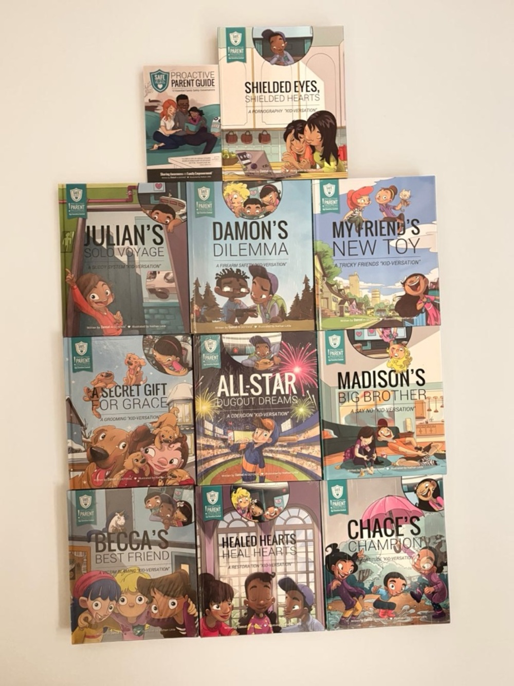 Safe Hearts Proactive Parent Set of 10 + Parent Guide for Children HC Book Lot